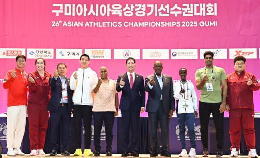 [구미=뉴시스] 대회 각오 다지는 선수단. (사진=구미시 제공) 2025.05.26 photo@newsis.com *재판매 및 DB 금지