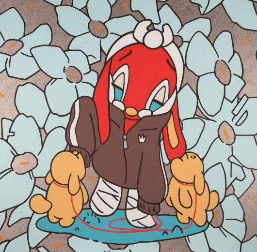 My day with My Dogs_Acrylic paint on Canvas_130x130x4cm_2025 *재판매 및 DB 금지