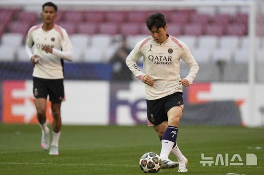 [뮌헨=AP/뉴시스]UCL 결승 앞둔 이강인. 2025.05.30.
