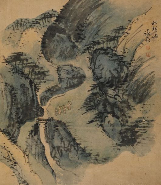 수성동(장동팔경첩)水聲洞 Suseongdong Valley(Album of Eight Views of Jangdong)정선 조선, 18세기 종이에 수묵담채 33.7 × 29.5 cm 간송미술문화 *재판매 및 DB 금지