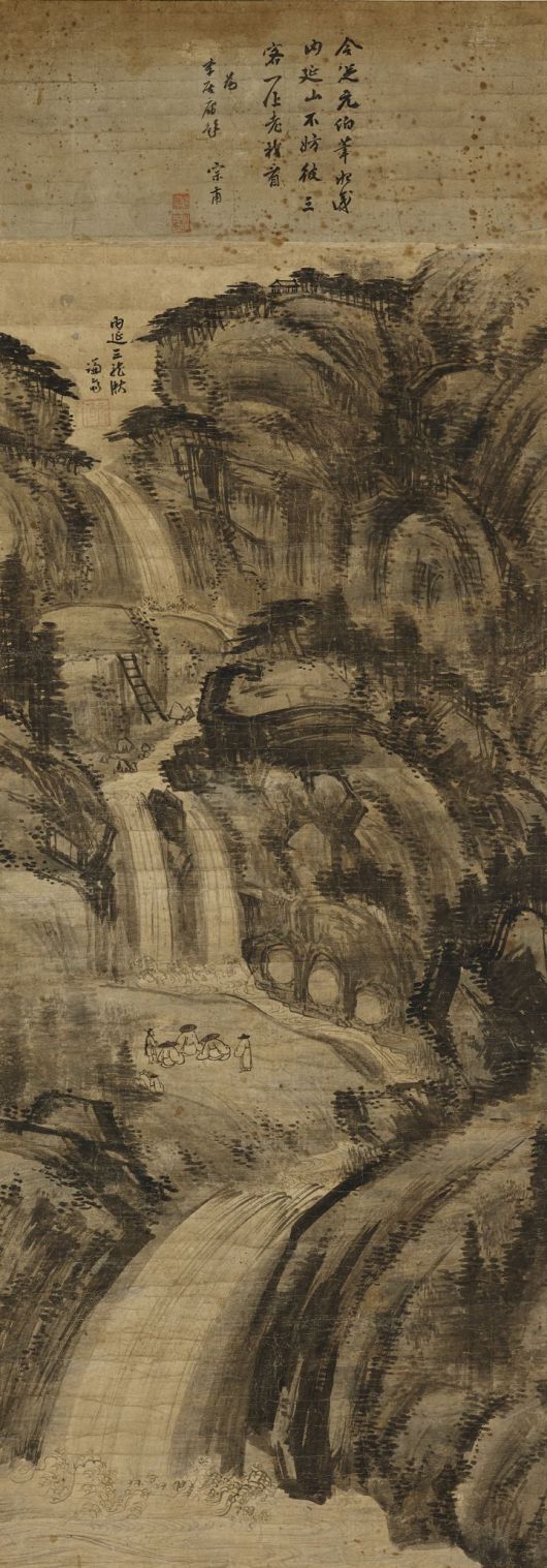 내연산삼용추 內延山三龍湫 Samyongchu Falls on Naeyeonsan Mountain 정선 조선, 18세기 전반 종이에 수묵 160.0 × 56.0 cm 개인소장 *재판매 및 DB 금지