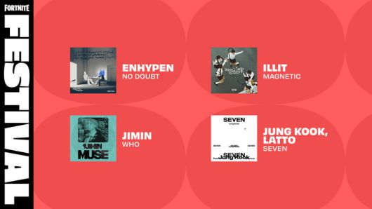 [서울=뉴시스] 에픽게임즈코리아는 11일 '포트나이트'를 국내 확장 출시한다고 밝혔다. 이날부터 정국, 지민, 엔하이픈, 아일릿 등 국내 아티스트의 음악이 포함된 새로운 잼 트랙을 경험할 수 있다. (사진=에픽게임즈 제공) *재판매 및 DB 금지