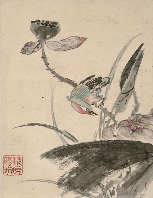 심사정(沈師正, 1707~1769) 수금문향水禽聞香 조선 18세기, 종이에 색 27.7×21.3cm, 간송미술문화재단 소장 *재판매 및 DB 금지