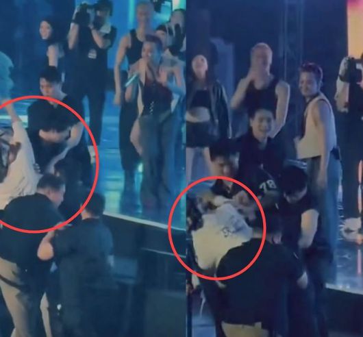 지드래곤 무대에 난입한 관객