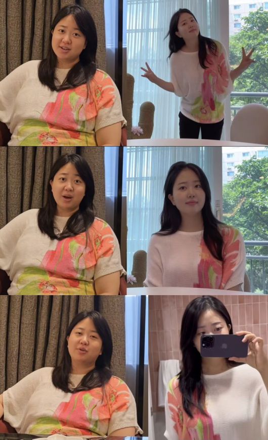 [서울=뉴시스] 개그맨 박수홍이 아내 김다예의 다이어트 전후 모습을 공개했다. (사진=박수홍 인스타그램 캡처) 2025.07.08. photo@newsis.com *재판매 및 DB 금지