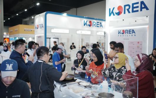 [세종=뉴시스]2025 말레이시아 식품박람회(FDM 2025) 한국관 현장사진. (사진=한국농수산식품유통공사 제공) *재판매 및 DB 금지