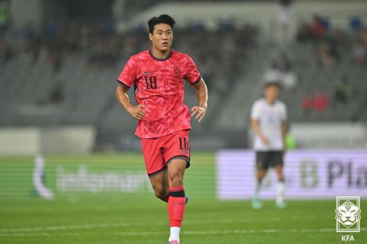 [서울=뉴시스]축구대표팀 공격수 이호재. (사진=대한축구협회 제공)