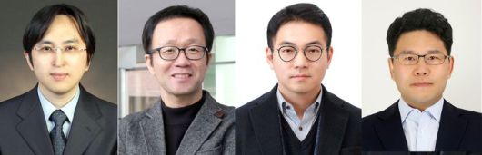 [구미=뉴시스] 이해연(왼쪽부터)·신수용·고규현·장지웅 교수. (사진=금오공대 제공) 2025.07.10 photo@newsis.com *재판매 및 DB 금지