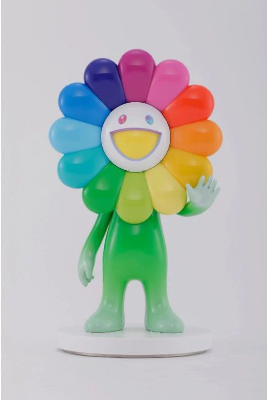 Takashi Murakami Hello Flowerian, 2024 FRP, urethane paint, and stainless steel on a corian base28 5/8 x 17 5/8 x 8 7/8 inches (72.5 x 44.6 x 22.6 cm) Edition of 3 + 2 AP ? 2024 Takashi Murakami/Kaikai Kiki Co., Ltd. All Rights Reserved Courtesy the artist and Gagosian *재판매 및 DB 금지