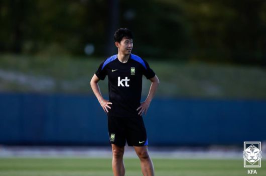 [서울=뉴시스] 축구국가대표팀 손흥민이 4일(현지 시간) 미국 뉴욕주 아이칸 스타디움에서 2026 북중미 월드컵 대비 미국과의 평가전을 앞두고 훈련하고 있다. (사진=대한축구협회 제공) 2025.09.05. photo@newsis.com *재판매 및 DB 금지