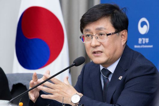 [서울=뉴시스] 김성환 환경부 장관이 지난 9일 출입기자 간담회에서 발언하고 있다. (사진=환경부).  *재판매 및 DB 금지