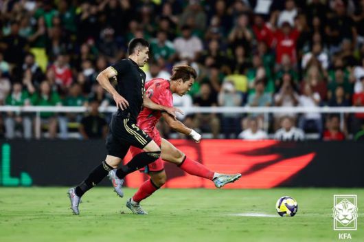 [서울=뉴시스] 한국 남자 축구 대표팀의 오현규. (사진=대한축구협회 제공)  *재판매 및 DB 금지