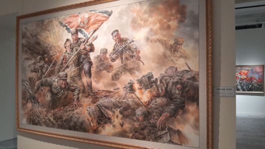 [서울=뉴시스] ‘공화국 깃발을 꽂아라’(출처: 모스크바 소식통 제공) 2025.09.22. *재판매 및 DB 금지