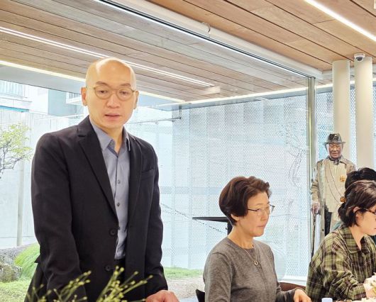 [사진=박현주 미술전문기자]24일 박서보재단 박승호 이사장이 자서전 출간 간담회를 열고 인사말을 하고 있다. hyun@newsis.com *재판매 및 DB 금지