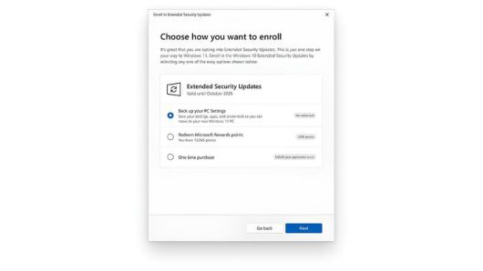 [서울=뉴시스] 마이크로소프트 윈도우 10 확장 보안 업데이트(ESU) 프로그램 등록 마법사 (사진=마이크로소프트 제공) *재판매 및 DB 금지