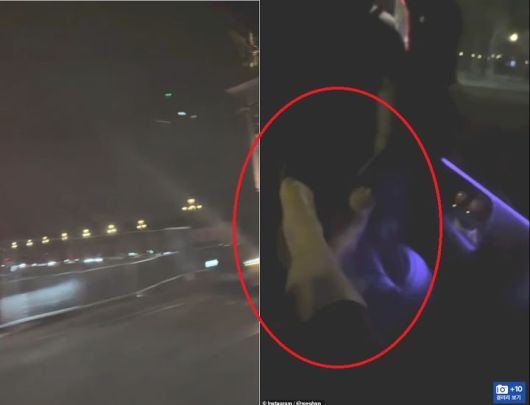 [서울=뉴시스]5일(현지시간) 메건 마클이 자신의 SNS에 파리 ‘퐁 알렉상드르 3세’ 다리와 앵발리드 다리를 지나며 리무진 안에서 차창 밖을 촬영한 영상(사진)을 올렸다. 영상에는 마클이 리무진 안에서 다리를 뻗고 편안히 쉬는 모습(오른쪽)도 담겼는데, 영상이 촬영된 지점이 고 다이애니 비가 사망 사고를 당한 알마 다리 인근인 것으로 알려지면서 마클이 무례하다는 비판을 받았다. (사진출처: 데일리메일 캡처) 2025.10.06.