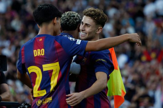 [바르셀로나=AP/뉴시스] 스페인 프로축구 프리메라리가 바르셀로나의 페르민 로페스. 2025.10.21.