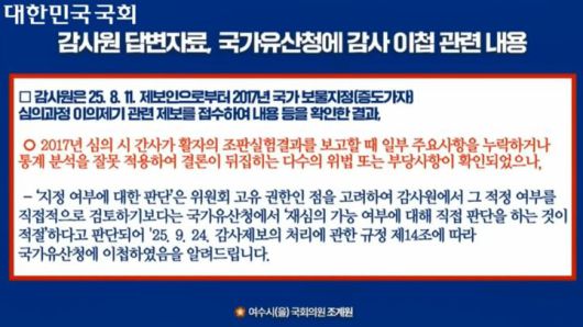증도가자 논란 감사원 감사 결과 통지서 *재판매 및 DB 금지