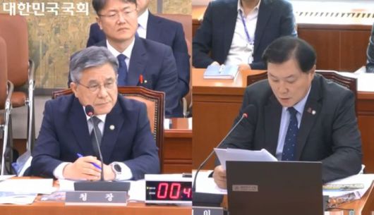 국정감사에서 조계원 더불어민주당 의원이 허민 국가유산청장에게 질의하고 있다. *재판매 및 DB 금지