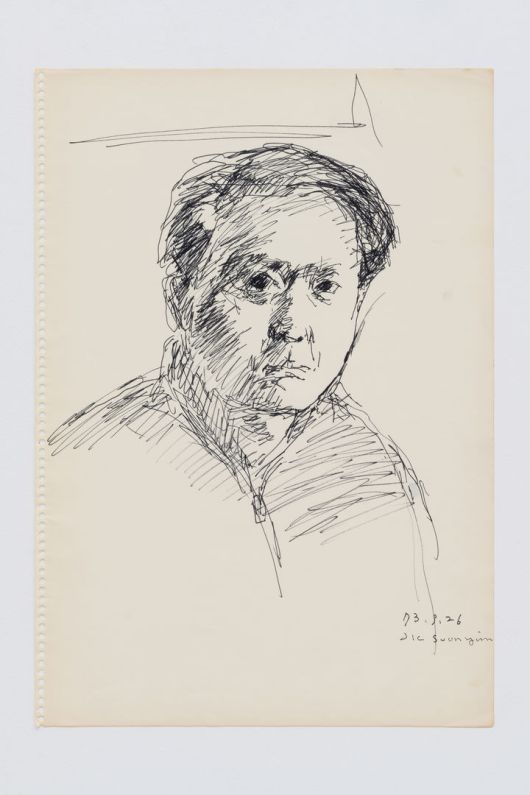 자화상 35.7x24.5cm 종이에 펜 1973 *재판매 및 DB 금지