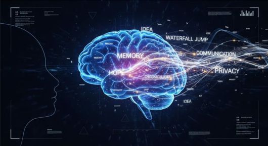 8일 학계에 따르면 일본 가나가와 NTT 통신과학연구소 연구진은 이른바 '마인드 캡션(mind captioning)'이라는 기술을 선보이며 머릿속 생각을 실제 문장으로 옮길 수 있게 됐다고 밝혔다. 사진은 구글 AI '제미나이'가 그린 마인드 캡션 기술 상상도. (사진=제미나이) *재판매 및 DB 금지