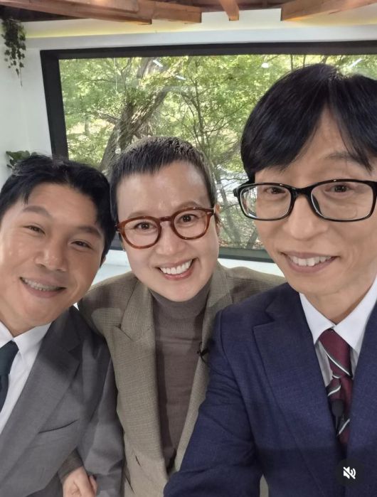 [서울=뉴시스] 조세호(왼쪽부터), 박미선, 유재석. (사진=박미선 인스타그램 캡처) 2025.11.12. photo@newsis.com *재판매 및 DB 금지