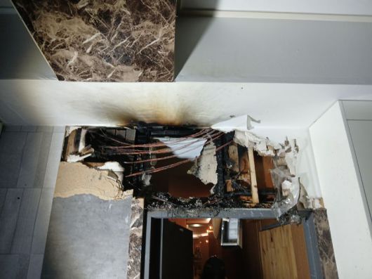 [대구=뉴시스] 25일 오후 8시16분께 중구 대안동의 한 호텔 2층에서 전기적 요인으로 추정되는 화재가 발생했다. (사진=대구소방안전본부 제공) 2025.12.26. photo@newsis.com  *재판매 및 DB 금지