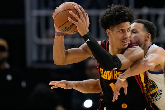 [샌프란시스코=AP/뉴시스] 미국프로농구(NBA) 애틀란타 호크스의 제일런 존슨. 2026.01.11.