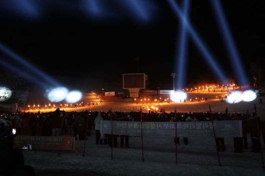 [횡성=뉴시스] 웰리힐리파크 야간 스키장. (사진=웰리힐리파크 제공) 2026.01.12. photo@newsis.com *재판매 및 DB 금지