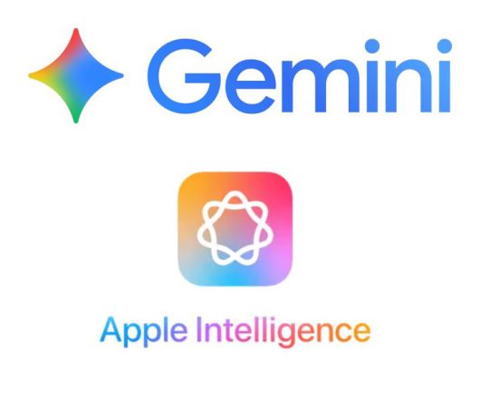 [서울=뉴시스] (위쪽부터) 구글 제미나이, 애플 인텔리전스 로고 (사진=구글, 애플 제공) *재판매 및 DB 금지