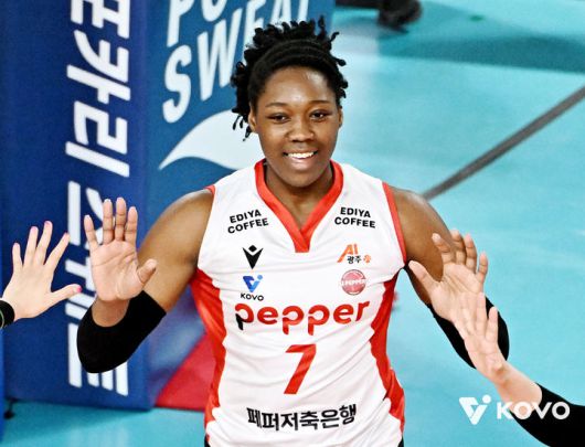 [서울=뉴시스]여자배구 페퍼저축은행 조이. (사진=KOVO 제공)