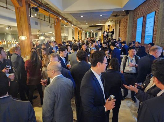 [샌프란시스코=뉴시스] 이승주 기자 = 지난 14일(현지 시간) 미국 샌프란시스코 JP모건 헬스케어 콘퍼런스 인근에서 네트워킹 행사 '코리아 나이트'가 개최됐다. 2026.01.17. heyjude@newsis.com *재판매 및 DB 금지