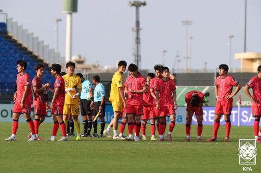 [서울=뉴시스] 한국 23세 이하(U-23) 축구대표팀, 일본과 2026 아시아축구연맹(AFC) U-23 아시안컵 준결승에서 0-1 패배. (사진=대한축구협회 제공) *재판매 및 DB 금지