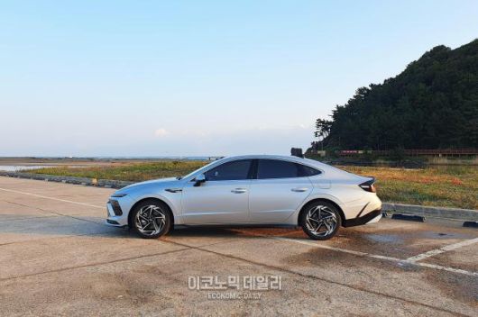 현대차 '쏘나타 디 엣지' 옆모습[사진=성상영 기자]