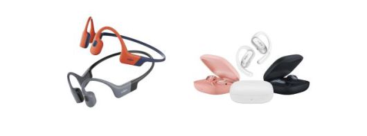 샥즈 오픈형 이어폰 오픈스윔 프로(왼쪽), 오픈핏 에어 [사진=샥즈]