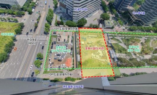 용산 국제빌딩 인근 정비계획 위치도. [사진=서울시]