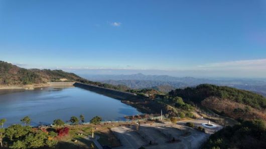 하늘자락 전망대 꼭대기에서 내려다 본 풍경 [사진=김다이 기자]