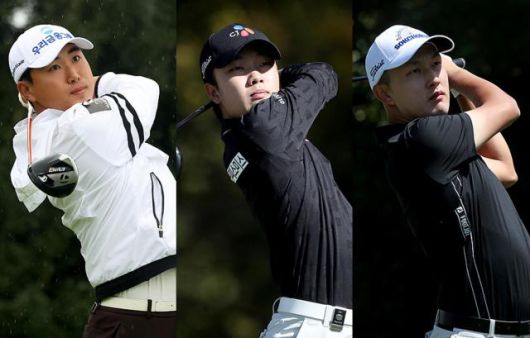 제20회 DB손해보험 프로미 오픈에 출전하는 조우영(왼쪽부터), 송민혁, 김백준. [사진=KPGA]