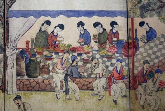 곽분양행락도 10폭 병풍.