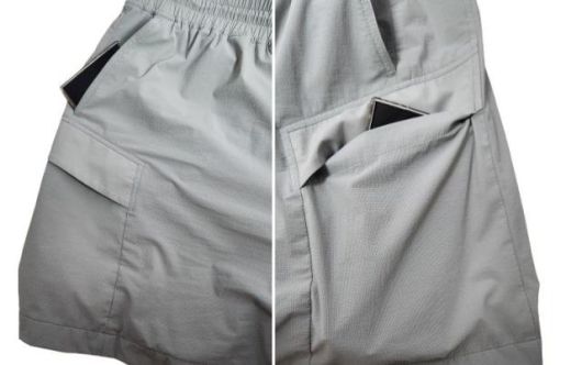 블랙야크의 '여성 아이스 프레쉬 A 반바지' 넉넉한 크기의 주머니가 양쪽에 두개씩 있어서 소지품을 보관하기 편하다. [사진=조현미 기자]