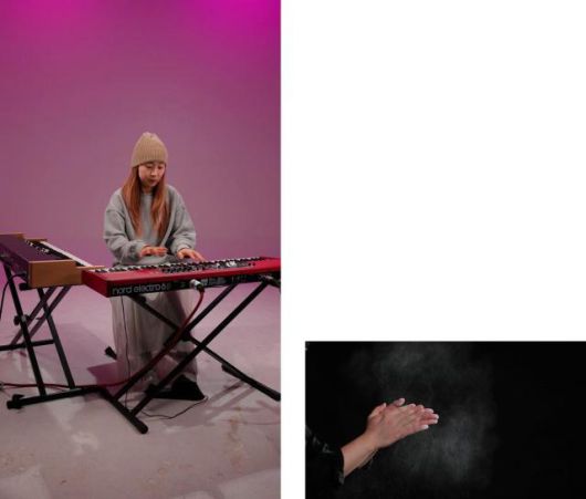 정연두 (좌) 〈피치 못할 블루스 - 오르간〉스틸 이미지, (우)〈창조자의 손〉스틸 이미지 [사진=국제갤러리]