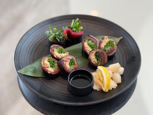 게미에서 맛볼 수 있는 참치회 후토마끼 [사진=김다이 기자]