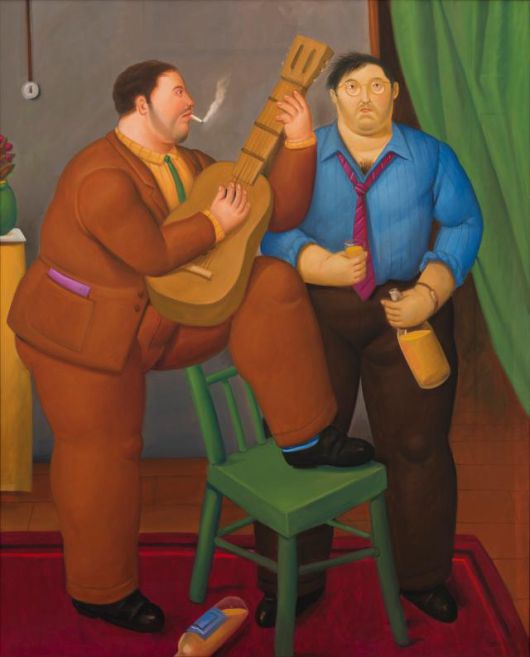 아트오브더월드 - 페르난도 보테로, 두 친구, Oil on canvas, 167x135cm, 2012