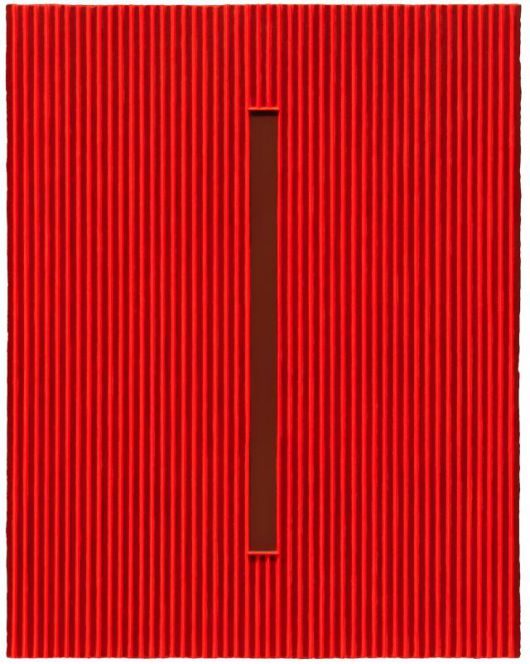 샘터화랑 - 박서보, 묘법 No. 220715, 97.5x76cm, 세라믹에 아크릴, 2022.