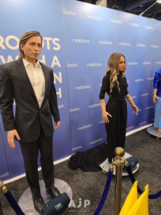 Realbotix's realistic humanoids at the Las Vegas Convention Center, Jan. 6, 2026. AJP Kim Dong-young