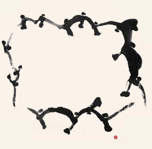 서세옥, 〈군무(群舞)〉, 1978, 종이에 먹, 140.7x142.1cm.[사진=성북구립미술관]