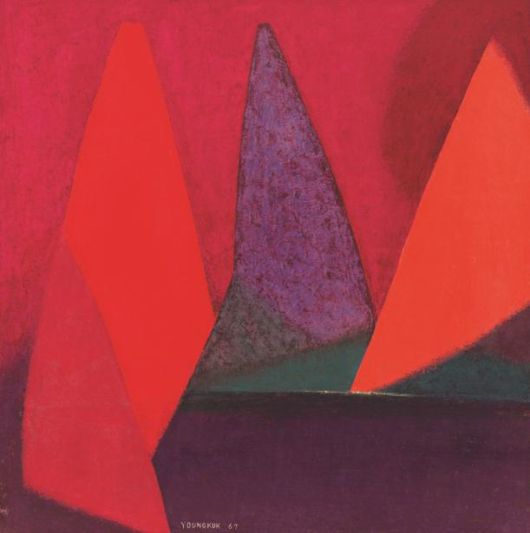 유영국, 〈작품〉, 1967, 캔버스에 유채, 130x130cm  [사진=유영국미술문화재단]