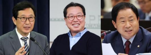 김한전 전 의원, 조광한 전 시장, 현직 주광덕 시장(왼쪽부터)
