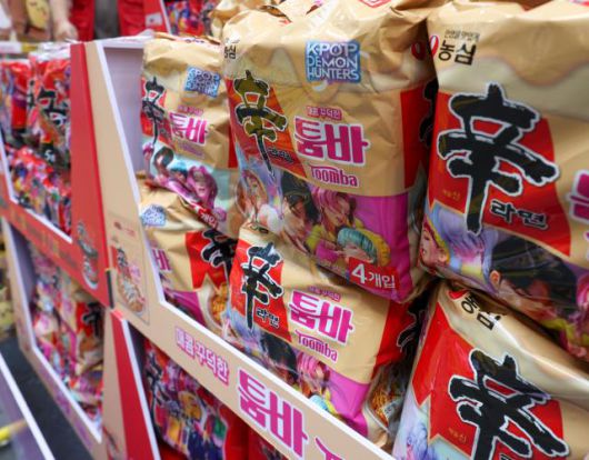Instant noodles are displayed at a store in Myeongdong, Jung-gu, Seoul, on Sept. 20. 2025. AJP Yoo Na-hyun
