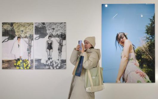 A visitor takes a photo at Jennie's exhibition held at USQUARE in Jongno, Seoul, on Jan. 23, 2026. AJP Han Jun-gu